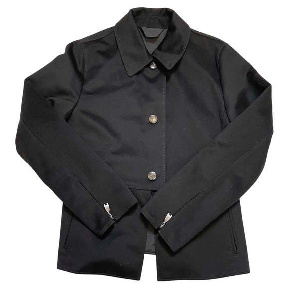 Max Mara Rainwear reversible black jacket sz 10